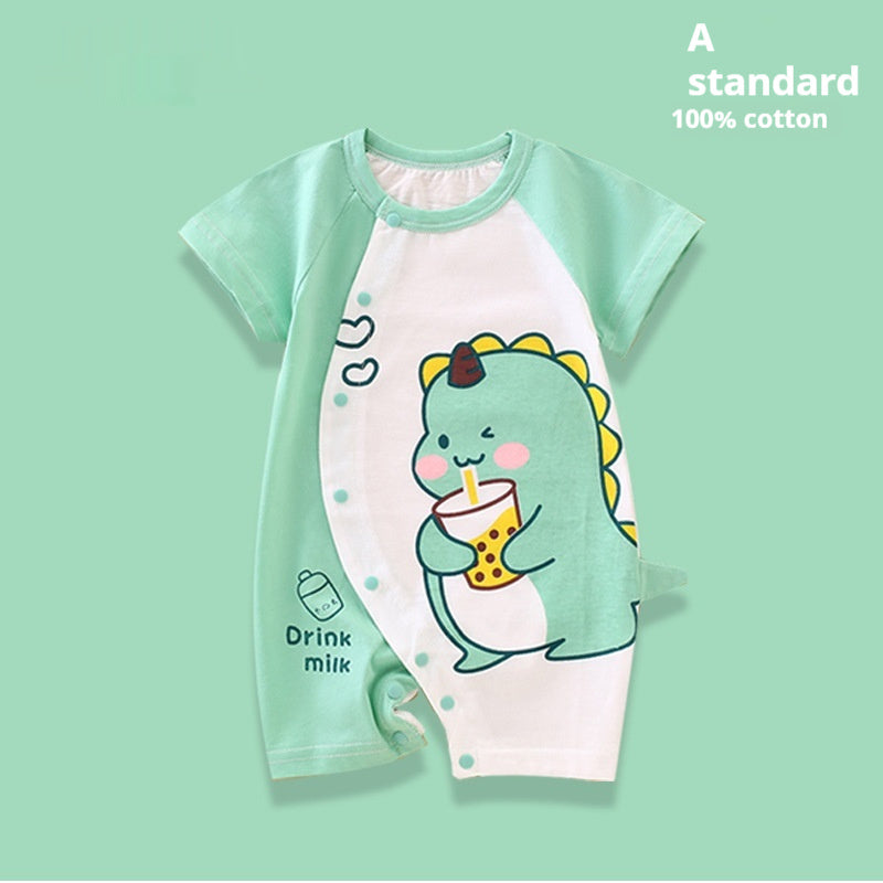 Clothes For Babies Cotton Short Sleeve Thin Baby Jumpsuits