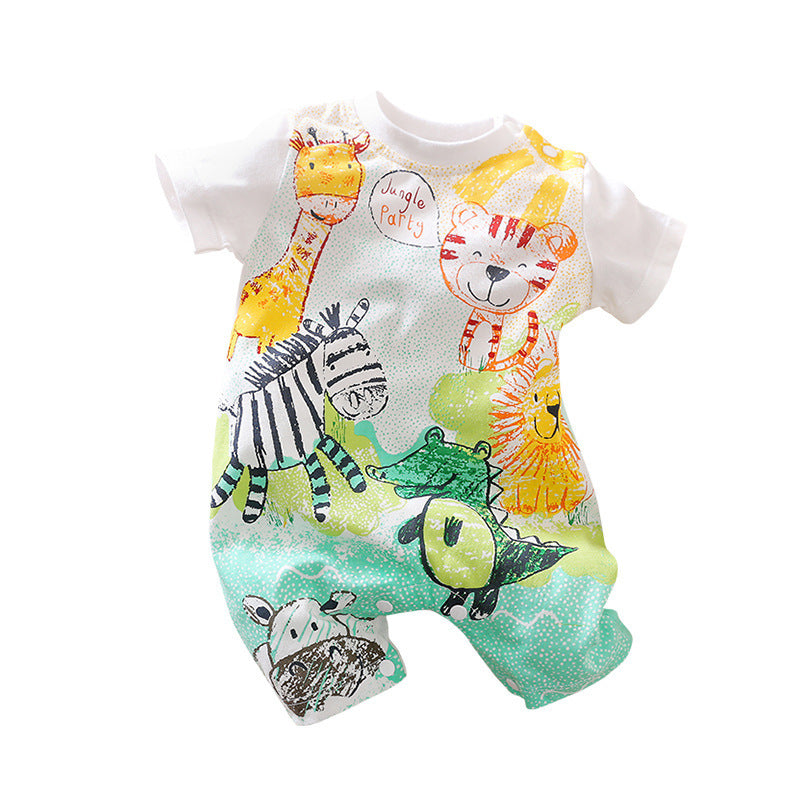 Clothes For Babies Class A Cartoon Jumpsuit Short Sleeve