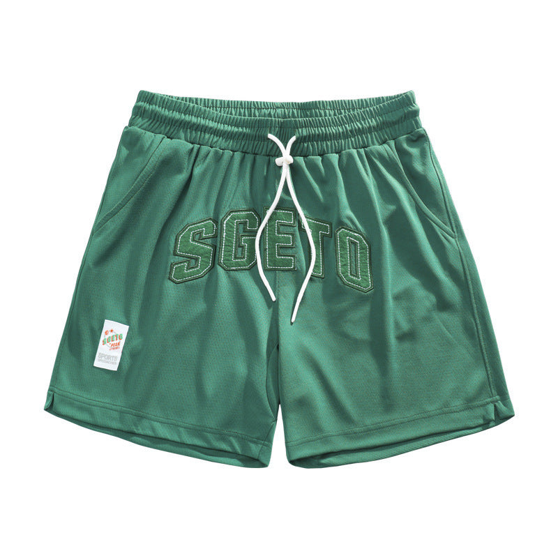 American Casual Sports Men Shorts Cloth Sticker Printing Stylish All-match Loose Three-point Pants