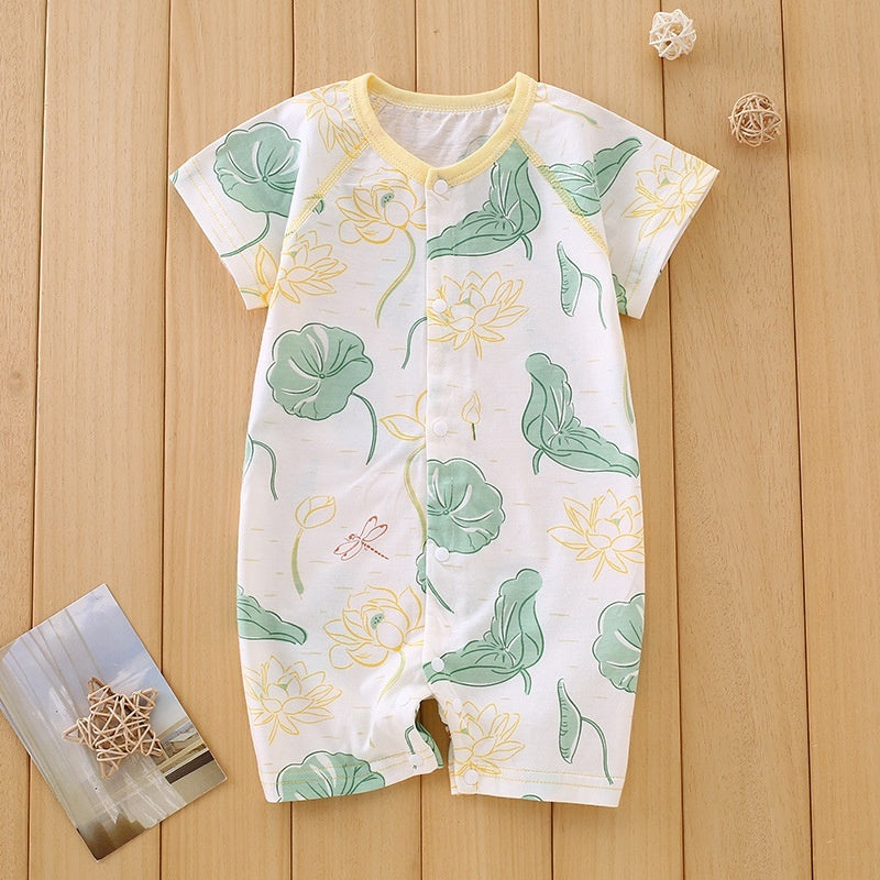Clothes For Babies Cotton Short Sleeve Thin Baby Jumpsuits