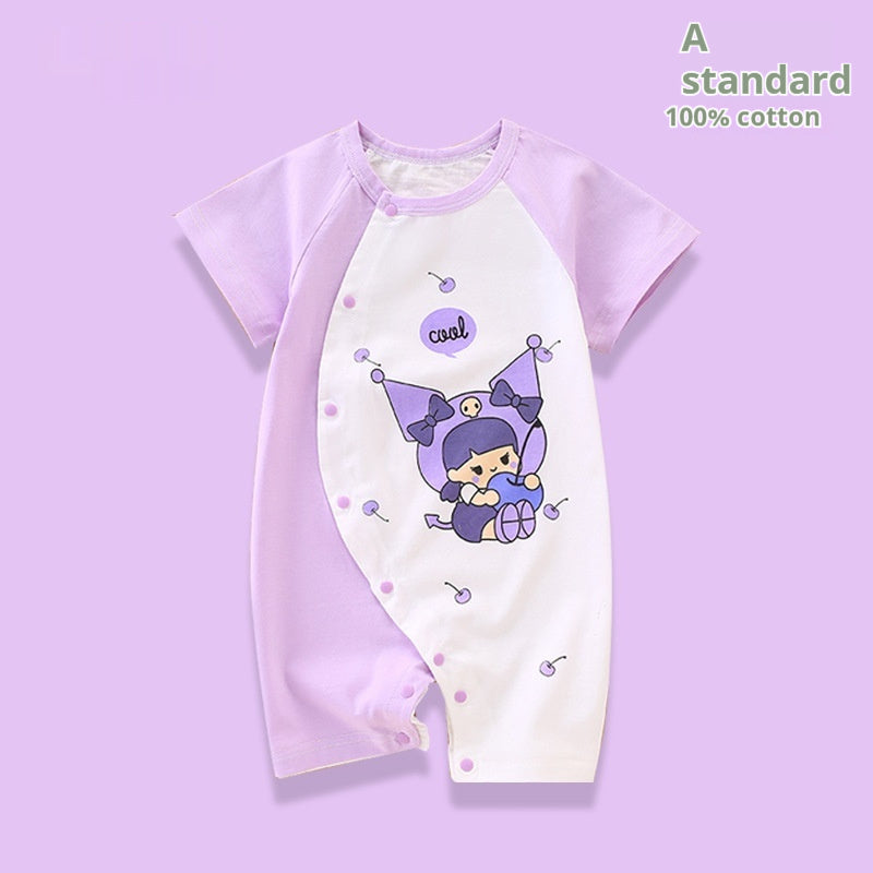 Clothes For Babies Cotton Short Sleeve Thin Baby Jumpsuits