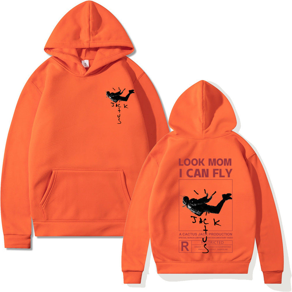 Men European And American High Street Shouting Print Autumn And Winter Clothes Loose
