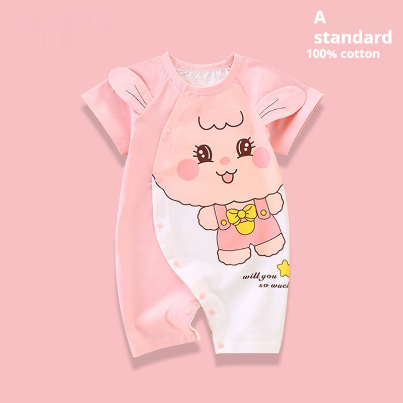 Clothes For Babies Cotton Short Sleeve Thin Baby Jumpsuits