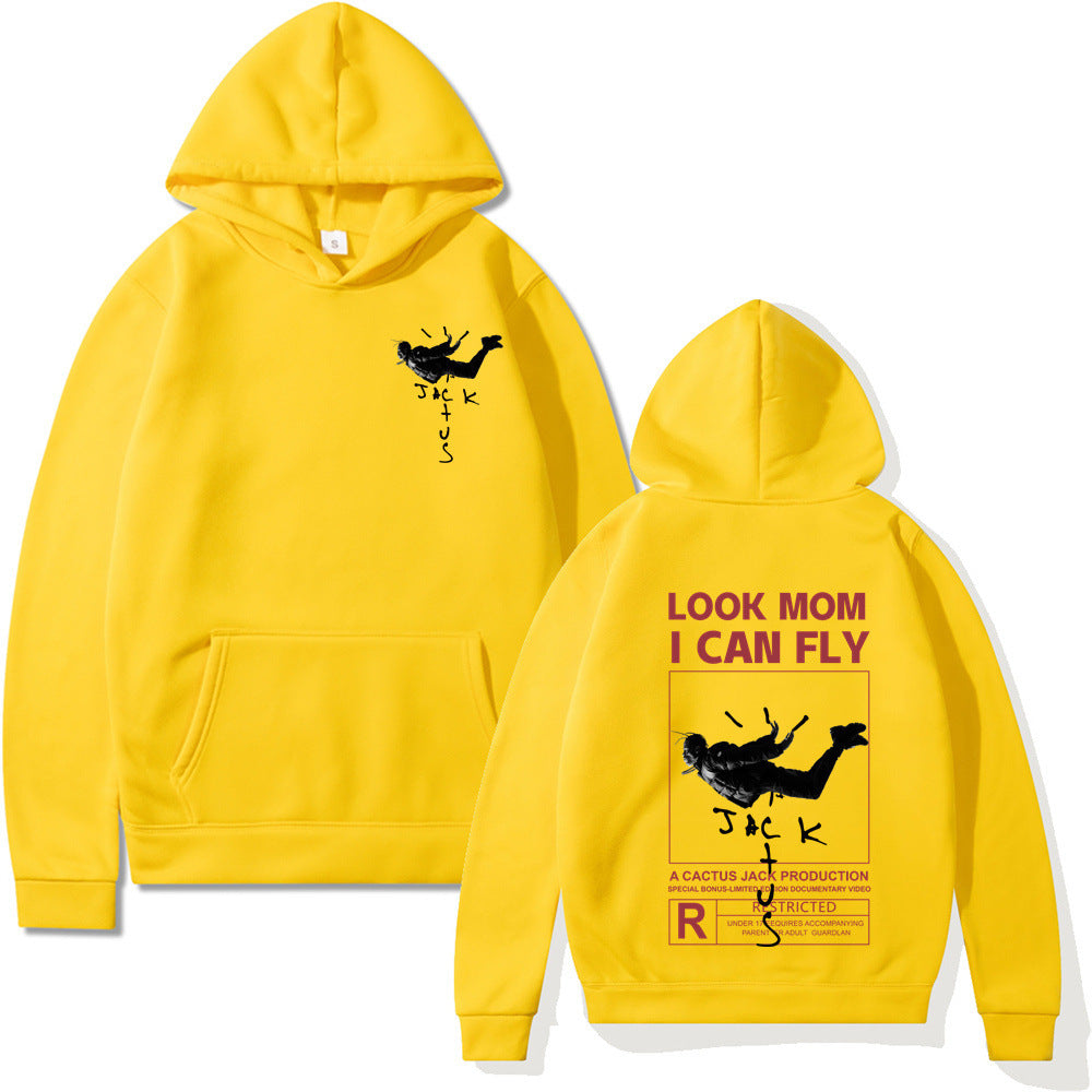 Men European And American High Street Shouting Print Autumn And Winter Clothes Loose
