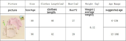 Clothes For Babies Alphabet Embroidery Jumpsuit Long Sleeve Romper