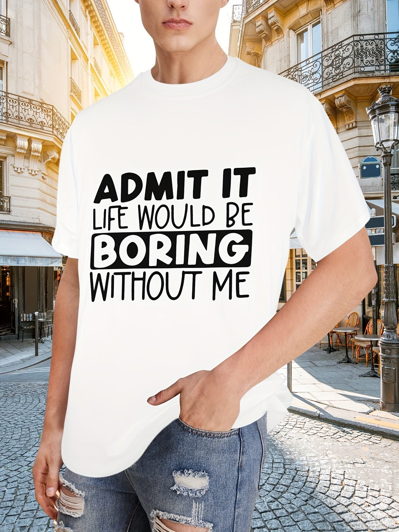 Admit It... Printed T-shirt,  Sleeved mens T-shirt  Summer Casual Short Sleeved T-shirt