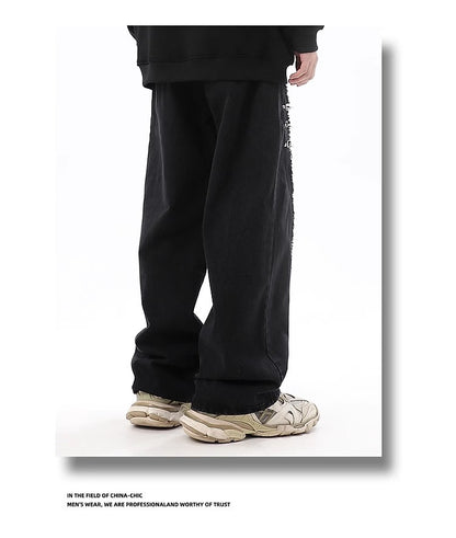 RetroBuckle Raw Hem MenJeans