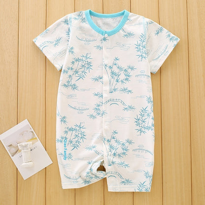 Clothes For Babies Cotton Short Sleeve Thin Baby Jumpsuits