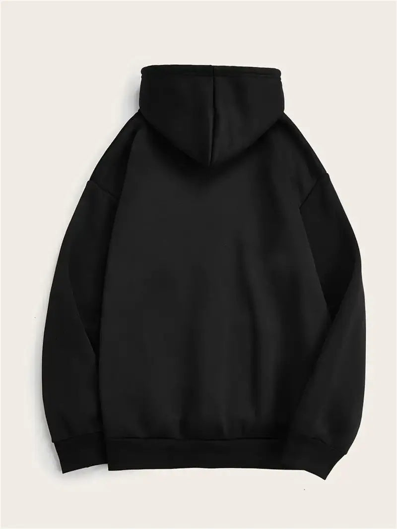 Loose Drop Shoulder Style, Women's Sweatshirt Tops For Autumn And Winter, Women's Casual Activewear Hooded Sweatshirt With Cartoon Christmas Pattern Print