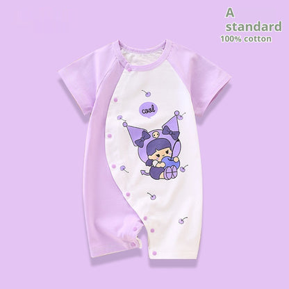 Clothes For Babies Cotton Short Sleeve Thin Baby Jumpsuits