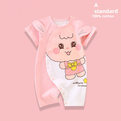 Clothes For Babies Cotton Short Sleeve Thin Baby Jumpsuits